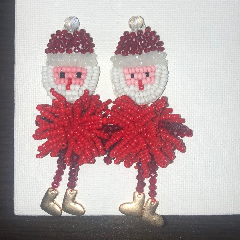 Santa beaded earrings 